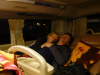 Sleeping bus.